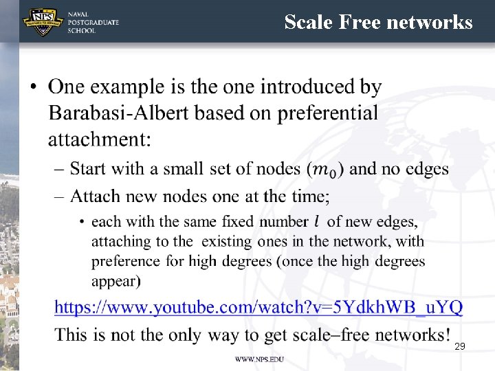 Scale Free networks • 29 