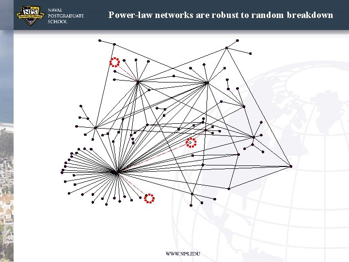 Power-law networks are robust to random breakdown 