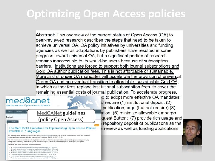 Optimizing Open Access policies Harnad, S. Optimizing Open Access policies, sett. 2015 