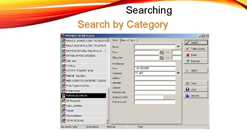 Searching Search by Category 