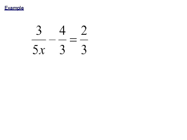 Example Example