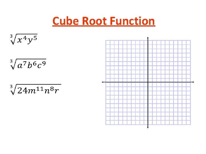 Cube Root Function • Cube Root Function •