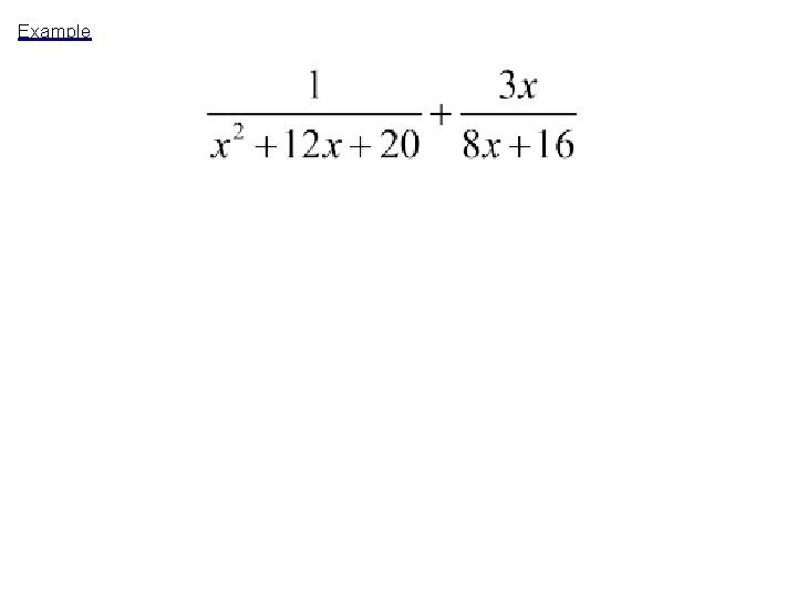 Example Example