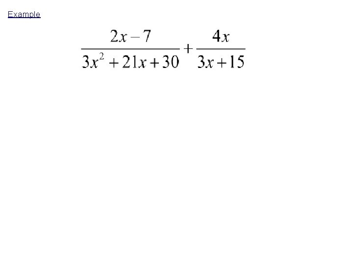 Example Example