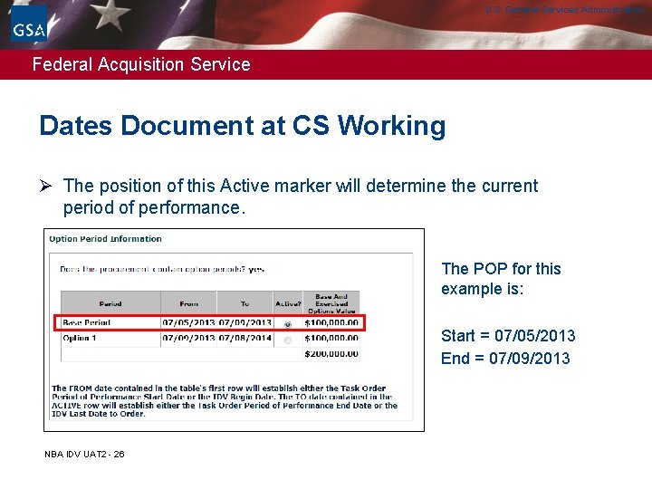 U. S. General Services Administration Federal Acquisition Service Dates Document at CS Working Ø U. S. General Services Administration Federal Acquisition Service Dates Document at CS Working Ø
