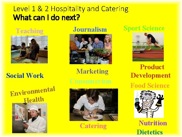 Level 1 & 2 Hospitality and Catering What can I do next? Teaching Social