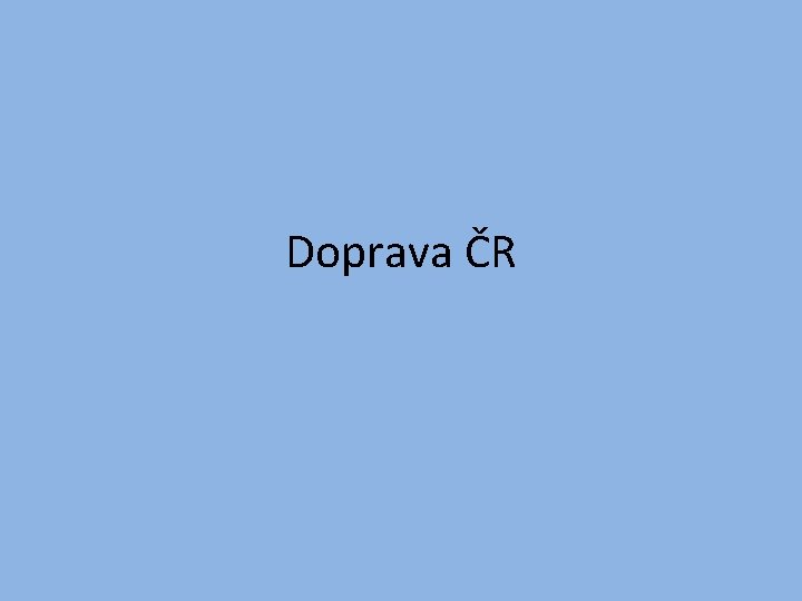 Doprava ČR 