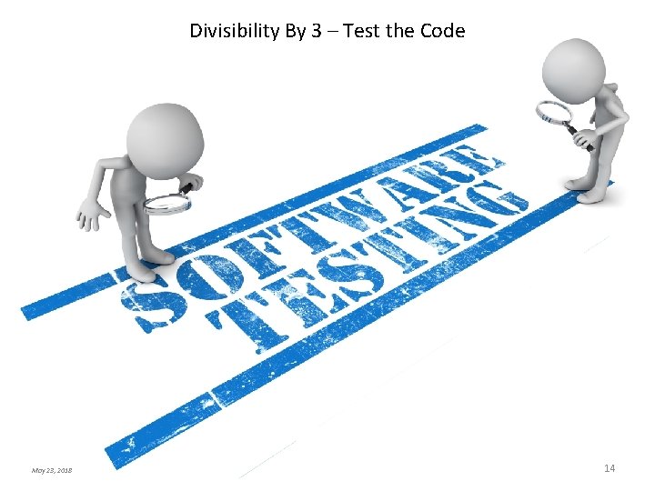 Divisibility By 3 – Test the Code May 23, 2018 14 Divisibility By 3 – Test the Code May 23, 2018 14