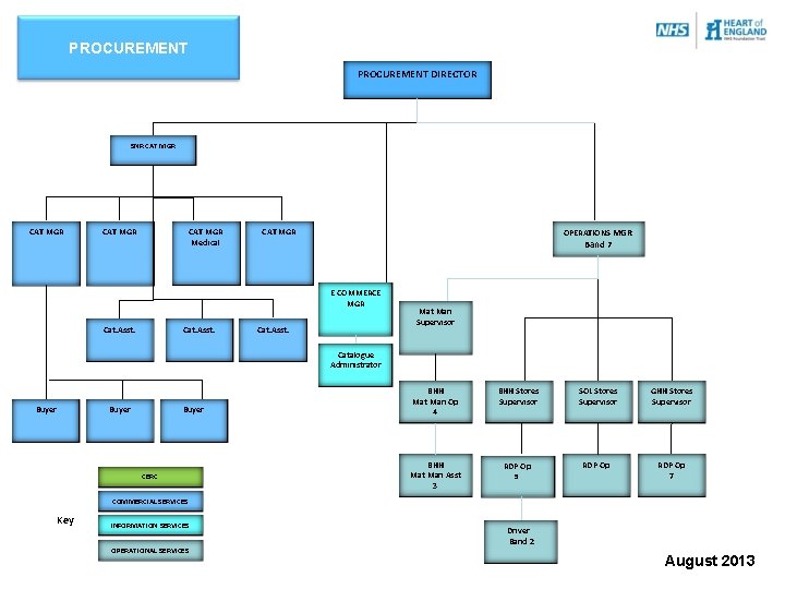 PROCUREMENT DIRECTOR SNR CAT MGR Medical CAT MGR OPERATIONS MGR CAT MGR Band 7