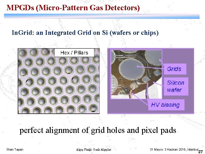 MPGDs (Micro-Pattern Gas Detectors) In. Grid: an Integrated Grid on Si (wafers or chips)