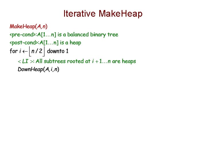 Iterative Make. Heap 