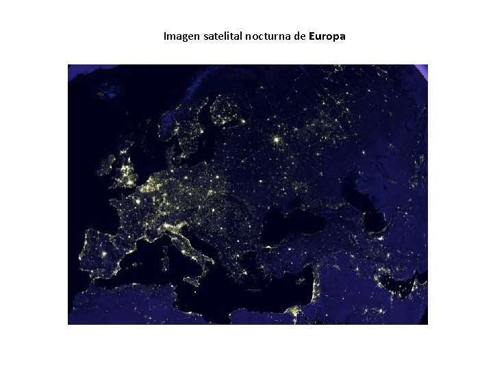 Imagen satelital nocturna de Europa 