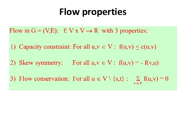 Flow properties 