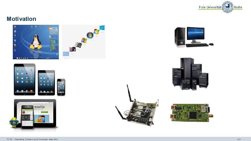 Motivation TI III - Operating Systems and Computer Networks 1. 3 