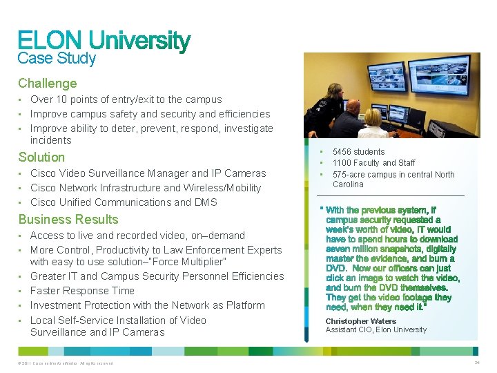 Case Study Challenge • Over 10 points of entry/exit to the campus • Improve Case Study Challenge • Over 10 points of entry/exit to the campus • Improve
