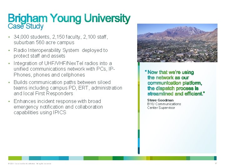Case Study • 34, 000 students, 2, 150 faculty, 2, 100 staff, suburban 560 Case Study • 34, 000 students, 2, 150 faculty, 2, 100 staff, suburban 560