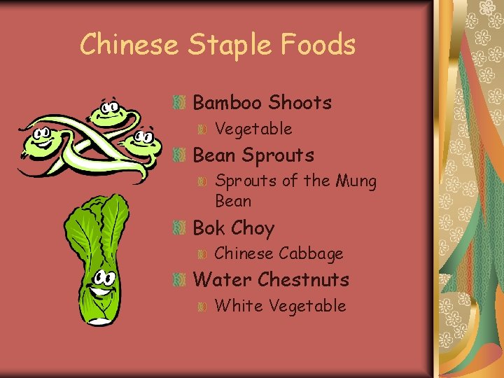 Chinese Staple Foods Bamboo Shoots Vegetable Bean Sprouts of the Mung Bean Bok Choy