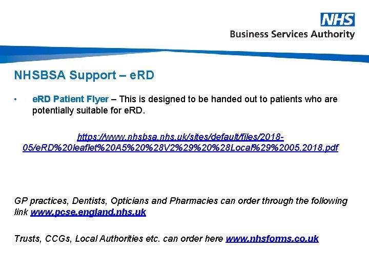 Electronic Prescription Service Eps Support Provided By Nhsbsa