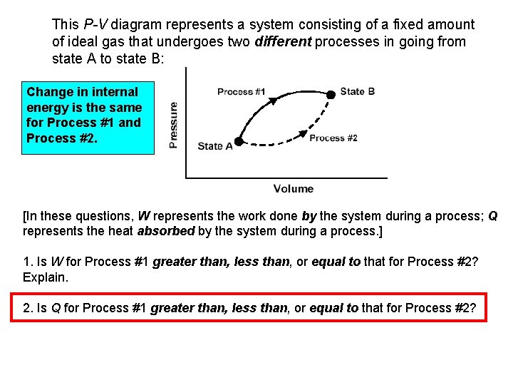 This P-V diagram represents a system consisting of a fixed amount of ideal gas