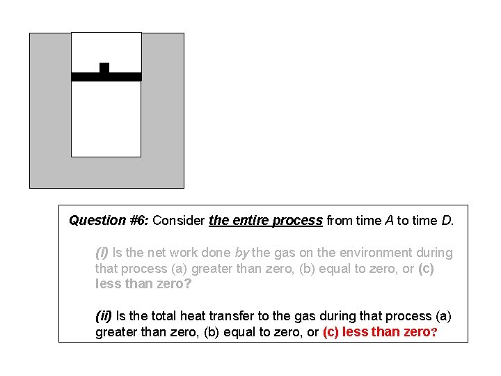 Question #6: Consider the entire process from time A to time D. (i) Is