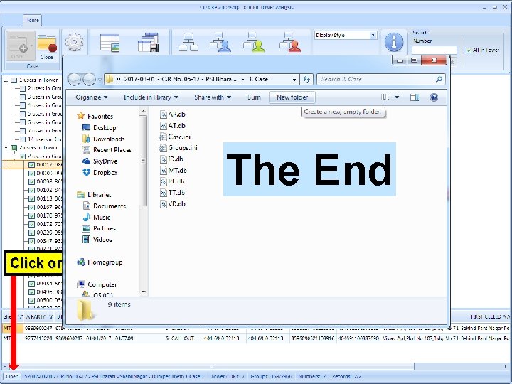 The End Click on Open to View the Folder 
