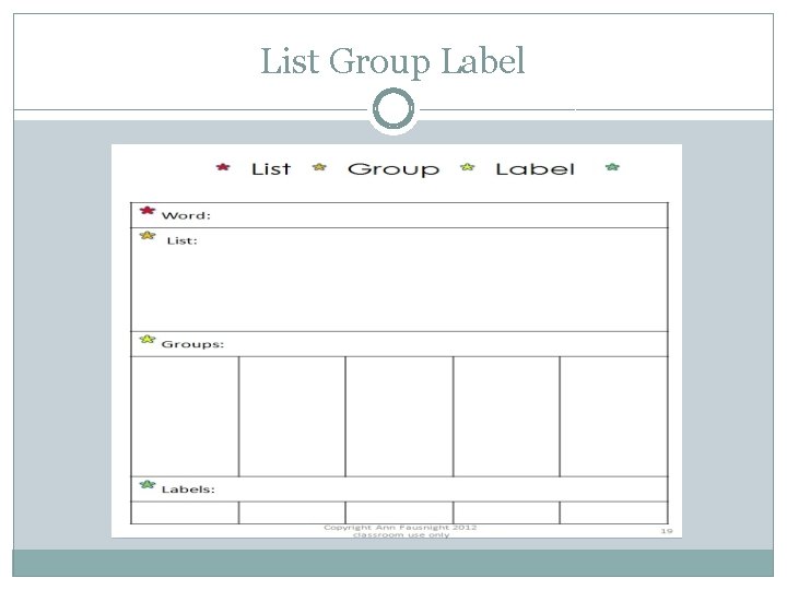 List Group Label 