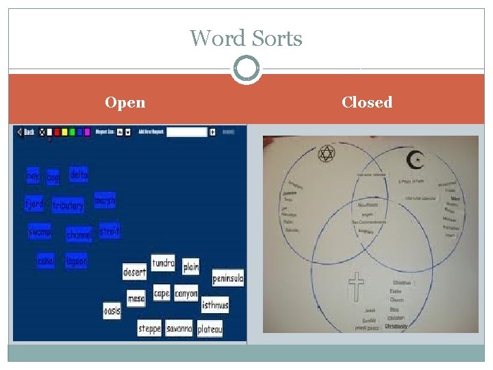 Word Sorts Open Closed 