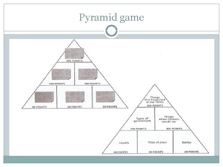 Pyramid game 