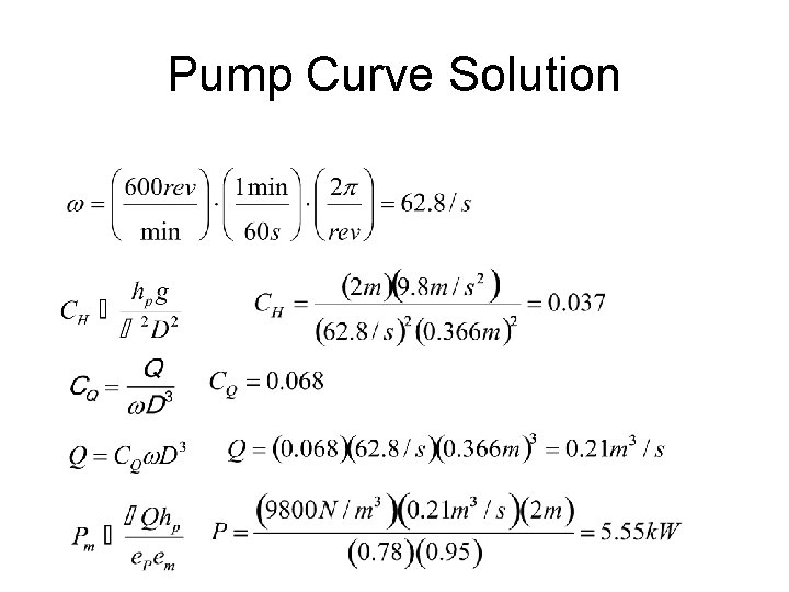 Pump Curve Solution 