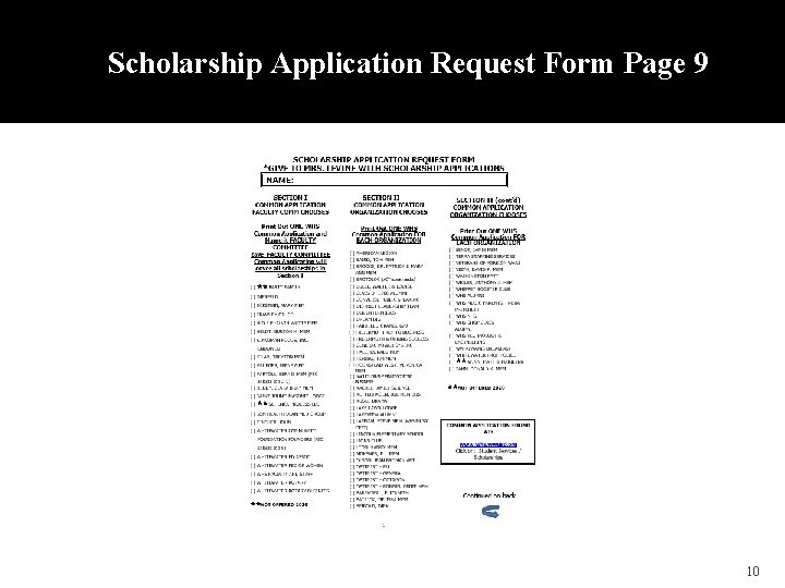 Scholarship Application Request Form Page 9 10 