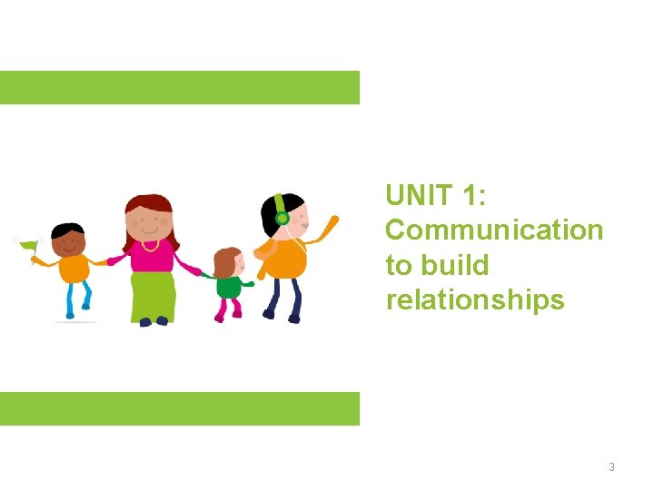 UNIT 1: Communication to build relationships 3 
