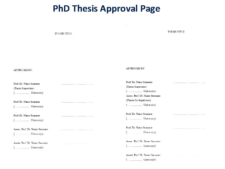 Ph. D Thesis Approval Page 