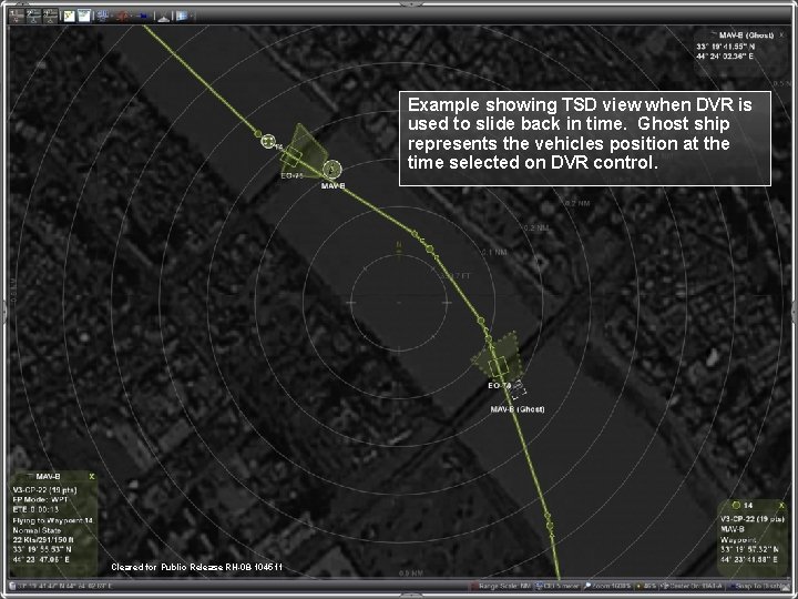 Example showing TSD view when DVR is used to slide back in time. Ghost