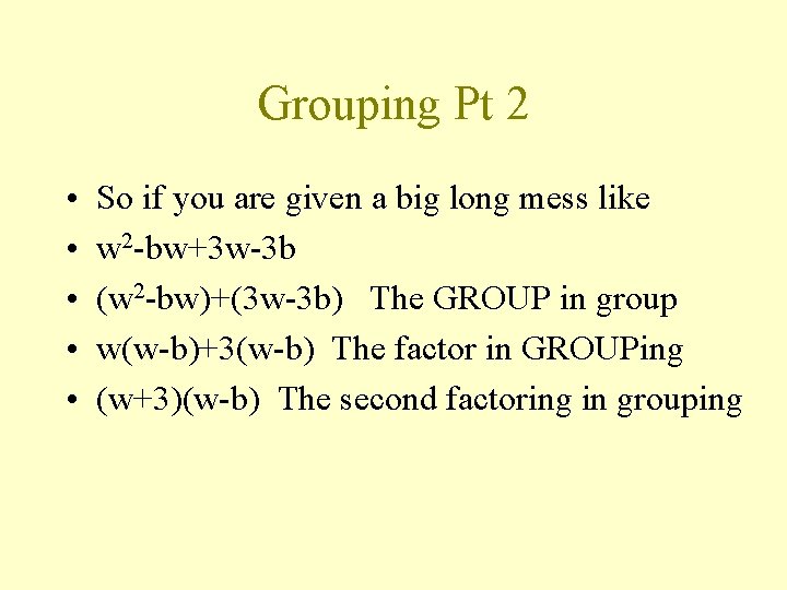 Grouping Pt 2 • • • So if you are given a big long