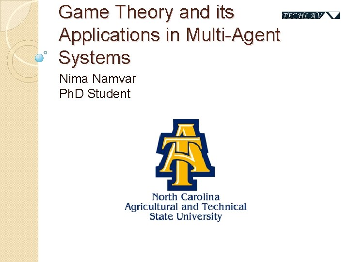 Game Theory and its Applications in MultiAgent Systems