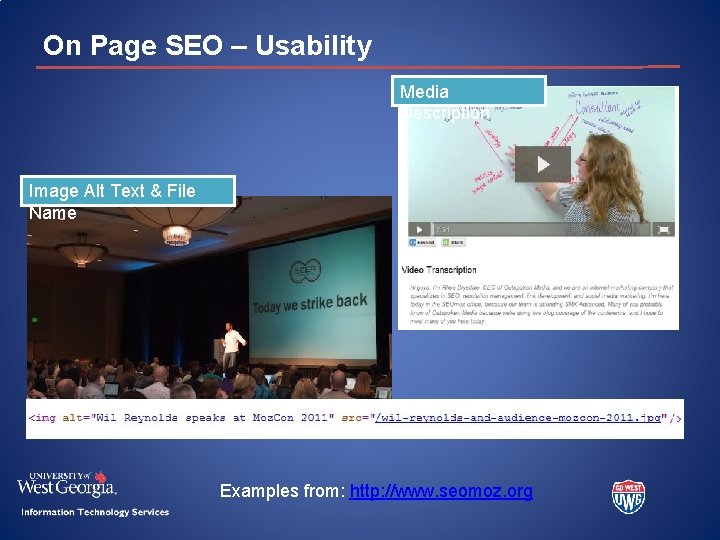 On Page SEO – Usability Media Description Image Alt Text & File Name Examples