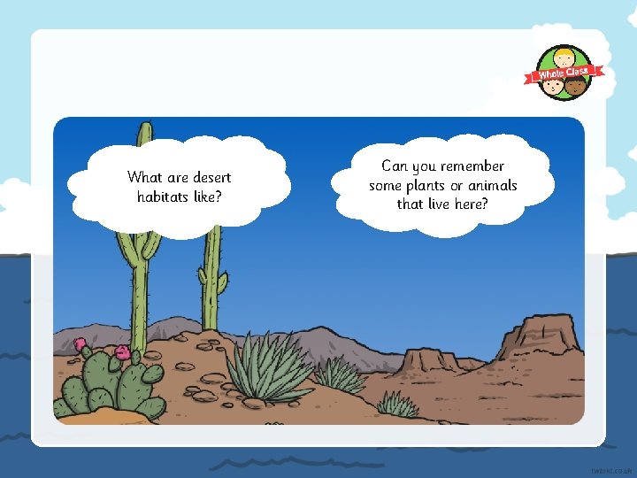 What are desert habitats like? Can you remember some plants or animals that live