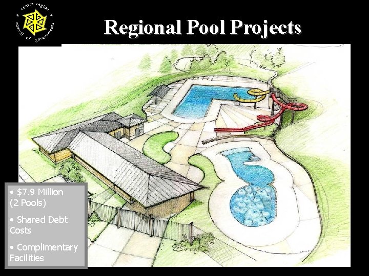 Regional Pool Projects • $7. 9 Million (2 Pools) • Shared Debt Costs •