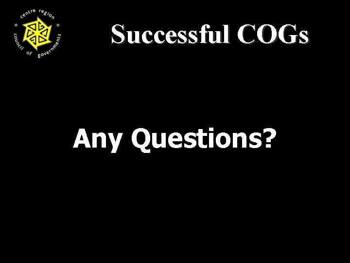 Successful COGs Any Questions? 