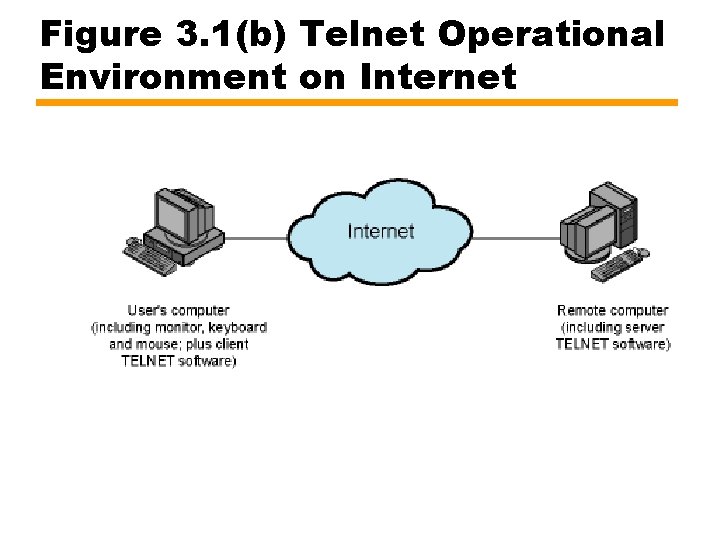 Figure 3. 1(b) Telnet Operational Environment on Internet 