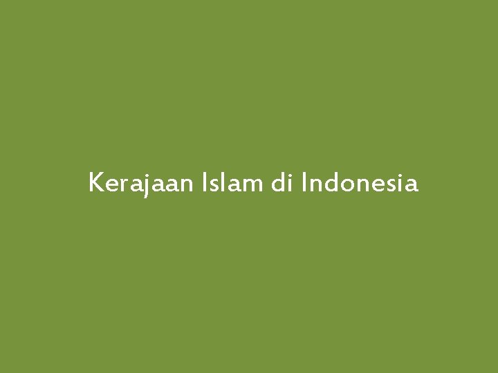 Kerajaan Islam di Indonesia 