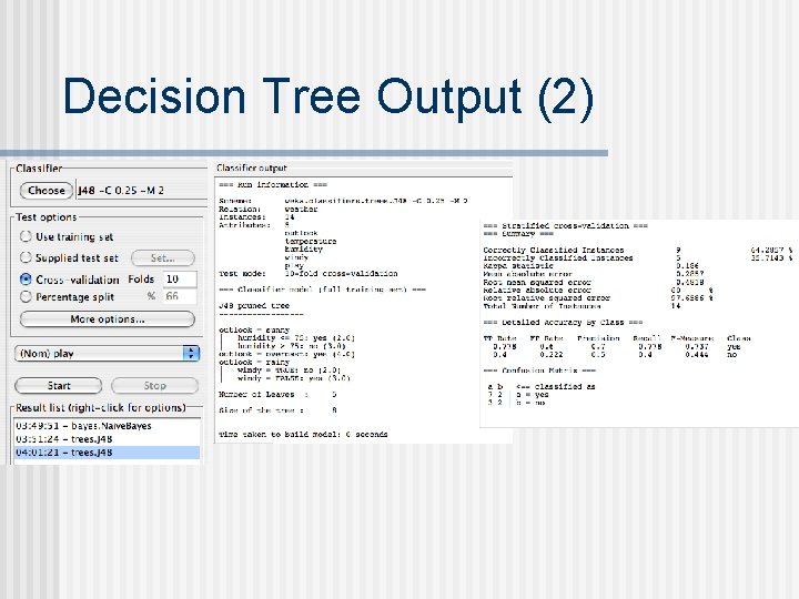 Decision Tree Output (2) 