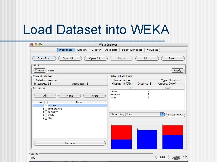Load Dataset into WEKA 