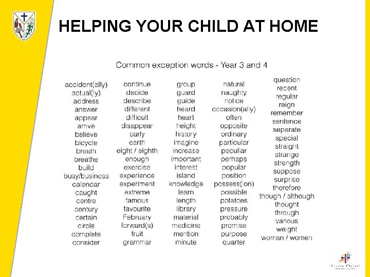 HELPING YOUR CHILD AT HOME 