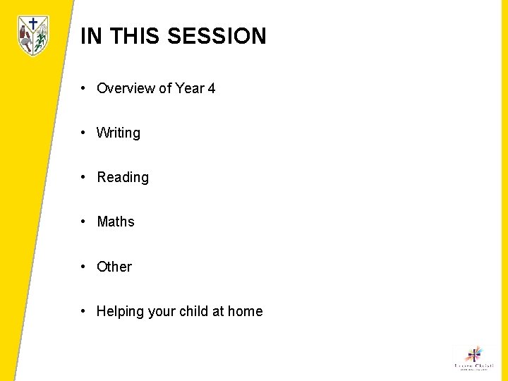 IN THIS SESSION • Overview of Year 4 • Writing • Reading • Maths