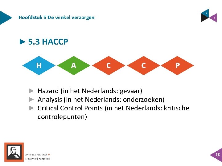 Hoofdstuk 5 De winkel verzorgen ► 5. 3 HACCP ► Hazard (in het Nederlands: Hoofdstuk 5 De winkel verzorgen ► 5. 3 HACCP ► Hazard (in het Nederlands: