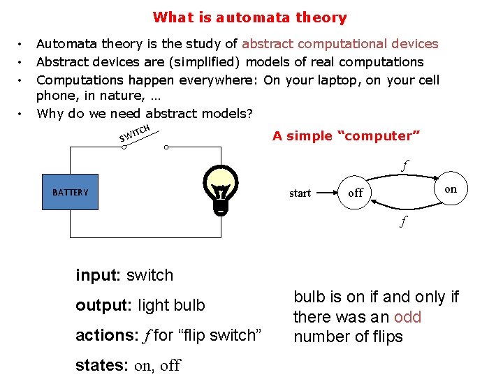 What is automata theory • • Automata theory is the study of abstract computational