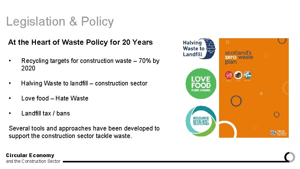 Legislation & Policy At the Heart of Waste Policy for 20 Years • Recycling Legislation & Policy At the Heart of Waste Policy for 20 Years • Recycling
