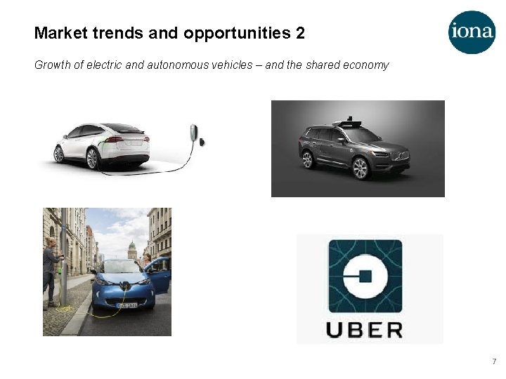 Market trends and opportunities 2 Growth of electric and autonomous vehicles – and the