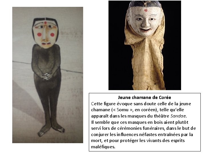 Jeune chamane de Corée Cette figure évoque sans doute celle de la jeune chamane